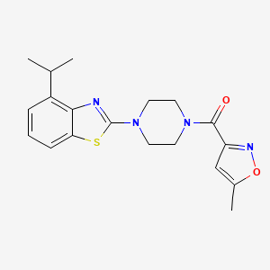 molecular formula C19H22N4O2S B2828302 (4-(4-Isopropylbenzo[d]thiazol-2-yl)piperazin-1-yl)(5-methylisoxazol-3-yl)methanone CAS No. 946274-55-1