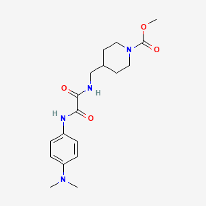 molecular formula C18H26N4O4 B2828304 Methyl 4-((2-((4-(dimethylamino)phenyl)amino)-2-oxoacetamido)methyl)piperidine-1-carboxylate CAS No. 1235051-96-3