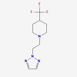molecular formula C10H15F3N4 B2828305 1-(2-(2H-1,2,3-三唑-2-基)乙基)-4-(三氟甲基)哌啶 CAS No. 2320821-11-0