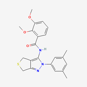 molecular formula C22H23N3O3S B2828308 N-[2-(3,5-二甲基苯基)-4,6-二氢噻吩[3,4-c]吡唑-3-基]-2,3-二甲氧基苯甲酰胺 CAS No. 361172-25-0