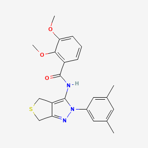 molecular formula C22H23N3O3S B2828308 N-[2-(3,5-dimethylphenyl)-2H,4H,6H-thieno[3,4-c]pyrazol-3-yl]-2,3-dimethoxybenzamide CAS No. 361172-25-0