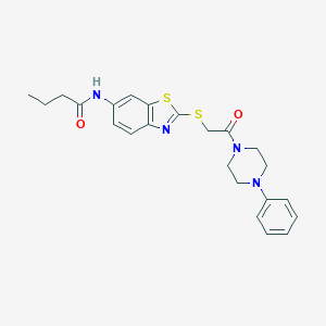 N-(2-{[2-oxo-2-(4-phenylpiperazin-1-yl)ethyl]sulfanyl}-1,3-benzothiazol-6-yl)butanamide