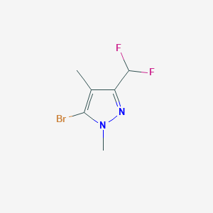 molecular formula C6H7BrF2N2 B2828315 5-Bromo-3-(difluoromethyl)-1,4-dimethylpyrazole CAS No. 2248290-44-8