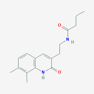 N-[2-(7,8-dimethyl-2-oxo-1H-quinolin-3-yl)ethyl]butanamide