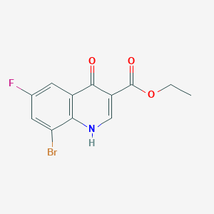 molecular formula C12H9BrFNO3 B2828323 Ethyl 8-bromo-6-fluoro-4-oxo-1H-quinoline-3-carboxylate CAS No. 1019015-67-8
