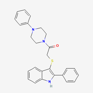2-((2-phenyl-1H-indol-3-yl)thio)-1-(4-phenylpiperazin-1-yl)ethanone