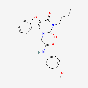 molecular formula C23H23N3O5 B2828335 2-(3-butyl-2,4-dioxo-[1]benzofuro[3,2-d]pyrimidin-1-yl)-N-(4-methoxyphenyl)acetamide CAS No. 887224-60-4