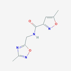 5-methyl-N-((3-methyl-1,2,4-oxadiazol-5-yl)methyl)isoxazole-3-carboxamide