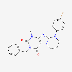 3-benzyl-9-(4-bromophenyl)-1-methyl-6,7,8,9-tetrahydropyrimido[2,1-f]purine-2,4(1H,3H)-dione