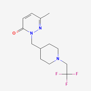 molecular formula C13H18F3N3O B2828360 6-Methyl-2-{[1-(2,2,2-trifluoroethyl)piperidin-4-yl]methyl}-2,3-dihydropyridazin-3-one CAS No. 2097926-17-3