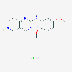 molecular formula C15H19ClN4O2 B2828364 N-(2,5-Dimethoxyphenyl)-5,6,7,8-tetrahydropyrido[4,3-d]pyrimidin-2-amine;hydrochloride CAS No. 1219213-25-8