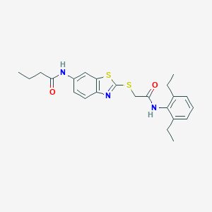 N-[2-({2-[(2,6-diethylphenyl)amino]-2-oxoethyl}sulfanyl)-1,3-benzothiazol-6-yl]butanamide