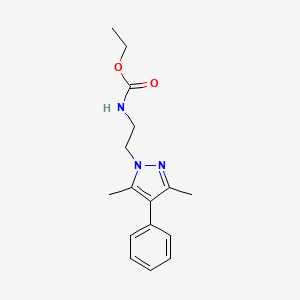 ethyl (2-(3,5-dimethyl-4-phenyl-1H-pyrazol-1-yl)ethyl)carbamate
