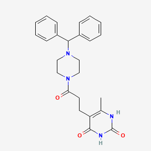5-(3-(4-benzhydrylpiperazin-1-yl)-3-oxopropyl)-6-methylpyrimidine-2,4(1H,3H)-dione