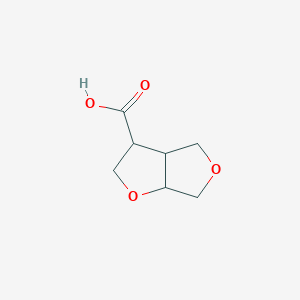 molecular formula C7H10O4 B2828411 Hexahydrofuro[3,4-b]furan-3-carboxylic acid CAS No. 2253640-84-3