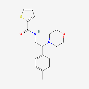 molecular formula C18H22N2O2S B2828412 N-(2-morpholino-2-(p-tolyl)ethyl)thiophene-2-carboxamide CAS No. 899975-40-7