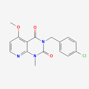 molecular formula C16H14ClN3O3 B2828414 3-(4-Chlorobenzyl)-5-methoxy-1-methyl-pyrido[2,3-d]pyrimidine-2,4-quinone CAS No. 941898-16-4