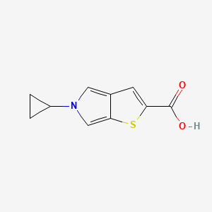molecular formula C10H9NO2S B2828426 5-cyclopropyl-5H-thieno[2,3-c]pyrrole-2-carboxylic acid CAS No. 1706462-27-2