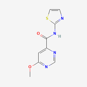 molecular formula C9H8N4O2S B2828432 6-methoxy-N-(thiazol-2-yl)pyrimidine-4-carboxamide CAS No. 2034579-25-2