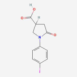 molecular formula C11H10INO3 B2828451 1-(4-Iodophenyl)-5-oxopyrrolidine-3-carboxylic acid CAS No. 491874-23-8
