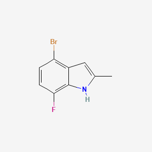 molecular formula C9H7BrFN B2828460 4-Bromo-7-fluoro-2-methyl-1H-indole CAS No. 1360922-37-7