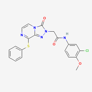 molecular formula C20H16ClN5O3S B2828462 N-(3-chloro-4-methoxyphenyl)-2-(3-oxo-8-(phenylthio)-[1,2,4]triazolo[4,3-a]pyrazin-2(3H)-yl)acetamide CAS No. 1251592-13-8