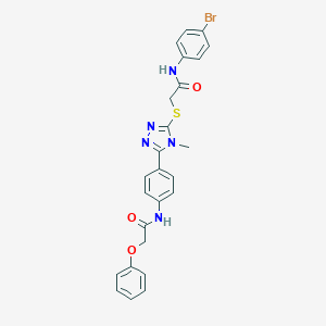 N-(4-bromophenyl)-2-[(4-methyl-5-{4-[(phenoxyacetyl)amino]phenyl}-4H-1,2,4-triazol-3-yl)sulfanyl]acetamide