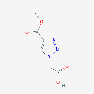 molecular formula C6H7N3O4 B2828472 2-[4-(methoxycarbonyl)-1H-1,2,3-triazol-1-yl]acetic acid CAS No. 467235-14-9