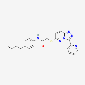 N-(4-butylphenyl)-2-[(3-pyridin-2-yl-[1,2,4]triazolo[4,3-b]pyridazin-6-yl)sulfanyl]acetamide