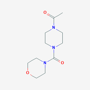 molecular formula C11H19N3O3 B2828480 1-(4-(Morpholine-4-carbonyl)piperazin-1-yl)ethanone CAS No. 1779213-06-7