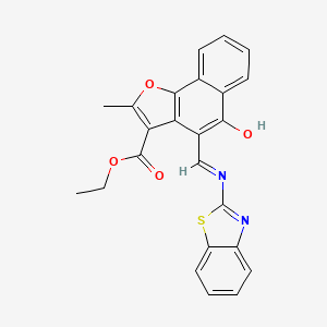 (Z)-ethyl 4-((benzo[d]thiazol-2-ylamino)methylene)-2-methyl-5-oxo-4,5-dihydronaphtho[1,2-b]furan-3-carboxylate