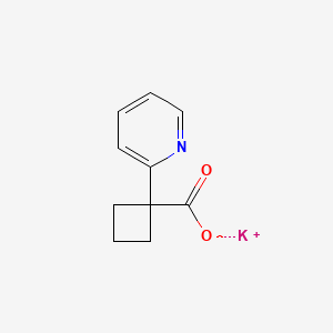 molecular formula C10H10KNO2 B2828487 Potassium;1-pyridin-2-ylcyclobutane-1-carboxylate CAS No. 2411309-10-7