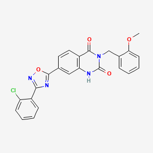 7-(3-(2-chlorophenyl)-1,2,4-oxadiazol-5-yl)-3-(2-methoxybenzyl)quinazoline-2,4(1H,3H)-dione