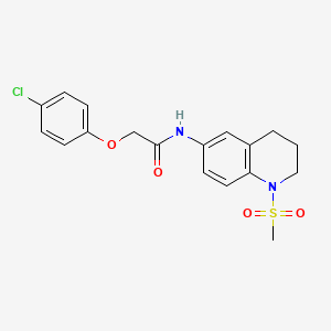 2-(4-chlorophenoxy)-N-(1-methylsulfonyl-3,4-dihydro-2H-quinolin-6-yl)acetamide