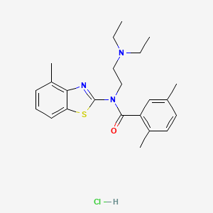 molecular formula C23H30ClN3OS B2828511 N-(2-(二乙基氨基)乙基)-2,5-二甲基-N-(4-甲基苯并[d]噻唑-2-基)苯甲酰胺盐酸盐 CAS No. 1215581-48-8