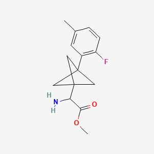 Methyl 2-amino-2-[3-(2-fluoro-5-methylphenyl)-1-bicyclo[1.1.1]pentanyl]acetate