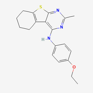 molecular formula C19H21N3OS B2828515 N-(4-ethoxyphenyl)-2-methyl-5,6,7,8-tetrahydro[1]benzothieno[2,3-d]pyrimidin-4-amine CAS No. 453584-29-7