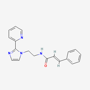 molecular formula C19H18N4O B2828527 N-(2-(2-(pyridin-2-yl)-1H-imidazol-1-yl)ethyl)cinnamamide CAS No. 2035018-12-1