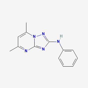 molecular formula C13H13N5 B2828539 5,7-dimethyl-N-phenyl-[1,2,4]triazolo[1,5-a]pyrimidin-2-amine CAS No. 241822-43-5