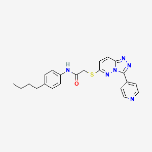 N-(4-butylphenyl)-2-[(3-pyridin-4-yl-[1,2,4]triazolo[4,3-b]pyridazin-6-yl)sulfanyl]acetamide