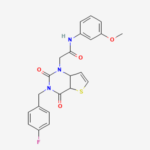 2-{3-[(4-fluorophenyl)methyl]-2,4-dioxo-1H,2H,3H,4H-thieno[3,2-d]pyrimidin-1-yl}-N-(3-methoxyphenyl)acetamide