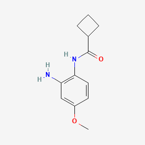 molecular formula C12H16N2O2 B2828553 N-(2-amino-4-methoxyphenyl)cyclobutanecarboxamide CAS No. 926211-23-6