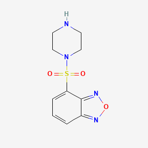 molecular formula C10H12N4O3S B2828565 4-(Piperazin-1-ylsulfonyl)-2,1,3-benzoxadiazole CAS No. 929824-97-5
