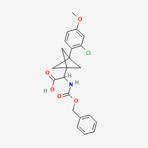 2-[3-(2-Chloro-4-methoxyphenyl)-1-bicyclo[1.1.1]pentanyl]-2-(phenylmethoxycarbonylamino)acetic acid