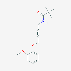 molecular formula C16H21NO3 B2828569 N-(4-(2-methoxyphenoxy)but-2-yn-1-yl)pivalamide CAS No. 1421516-89-3