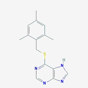 molecular formula C15H16N4S B282857 mesitylmethyl 9H-purin-6-yl sulfide 