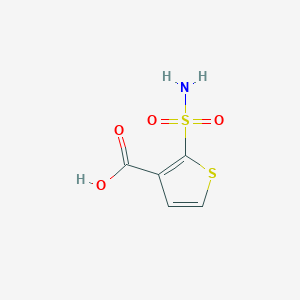 molecular formula C5H5NO4S2 B2828583 2-磺酰氨基噻吩-3-甲酸 CAS No. 59338-06-6