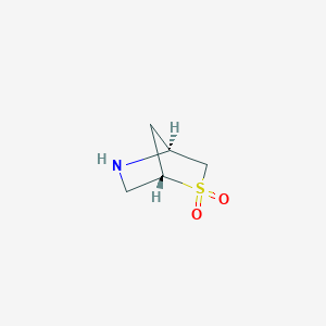 molecular formula C5H9NO2S B2828587 (1S,4S)-2-thia-5-azabicyclo[2.2.1]heptane 2,2-dioxide CAS No. 1186058-73-0