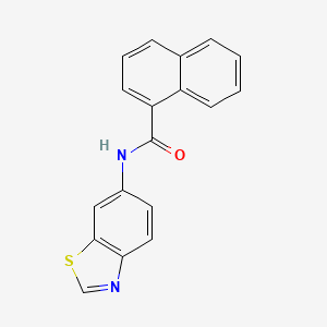 molecular formula C18H12N2OS B2828591 N-(benzo[d]thiazol-6-yl)-1-naphthamide CAS No. 923069-85-6