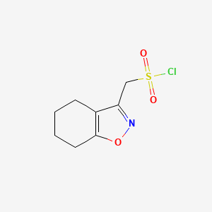 molecular formula C8H10ClNO3S B2828592 (4,5,6,7-四氢-1,2-苯并噁唑-3-基)甲磺酰氯 CAS No. 2092694-26-1